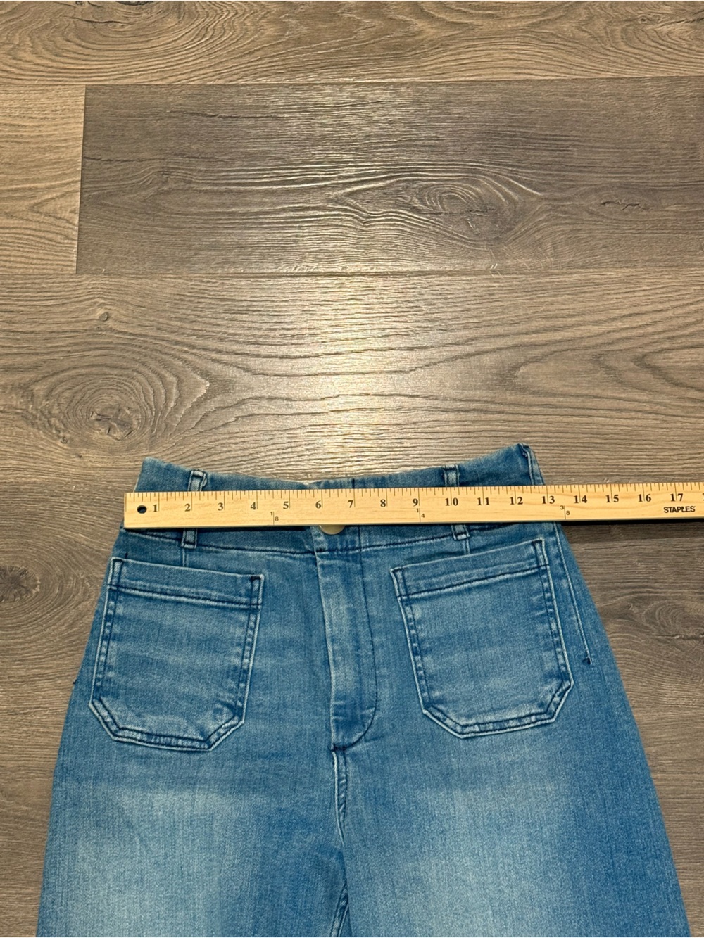 Maeve Colette Crop Wide leg Jeans in Blue - Picture 6 of 13